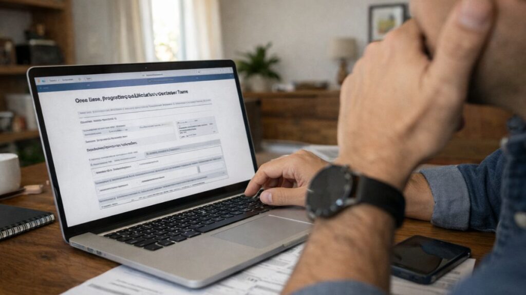 Persona revisando si califica para un crédito Infonavit