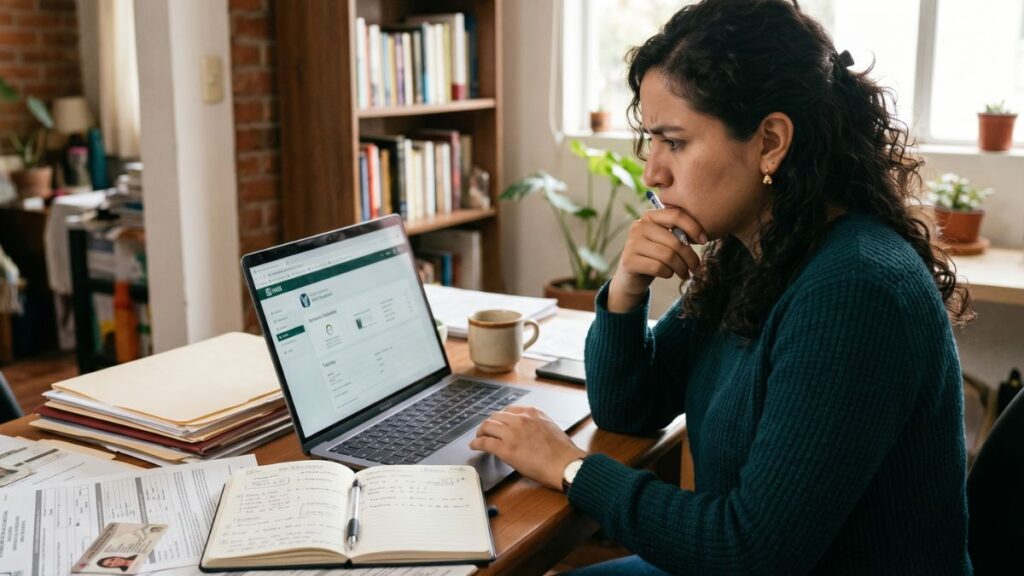 Persona revisando semanas cotizadas que no aparecen en el IMSS