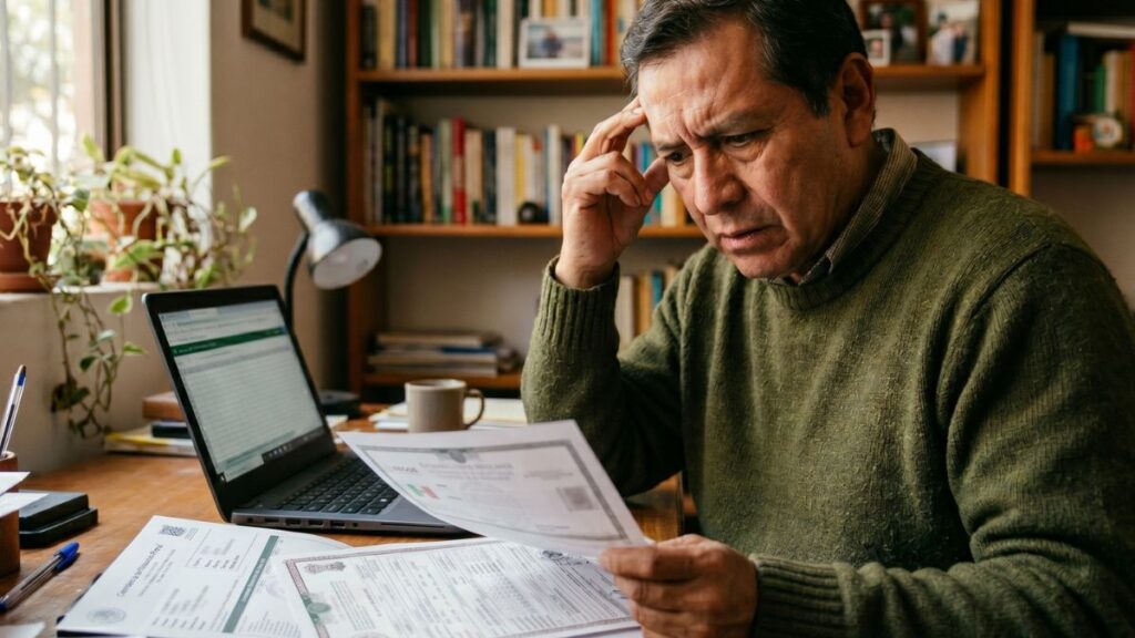 Persona comparando dos CURPs diferentes en México