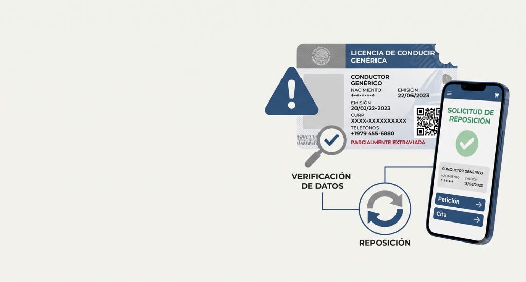 Reposición de una licencia de conducir perdida o robada